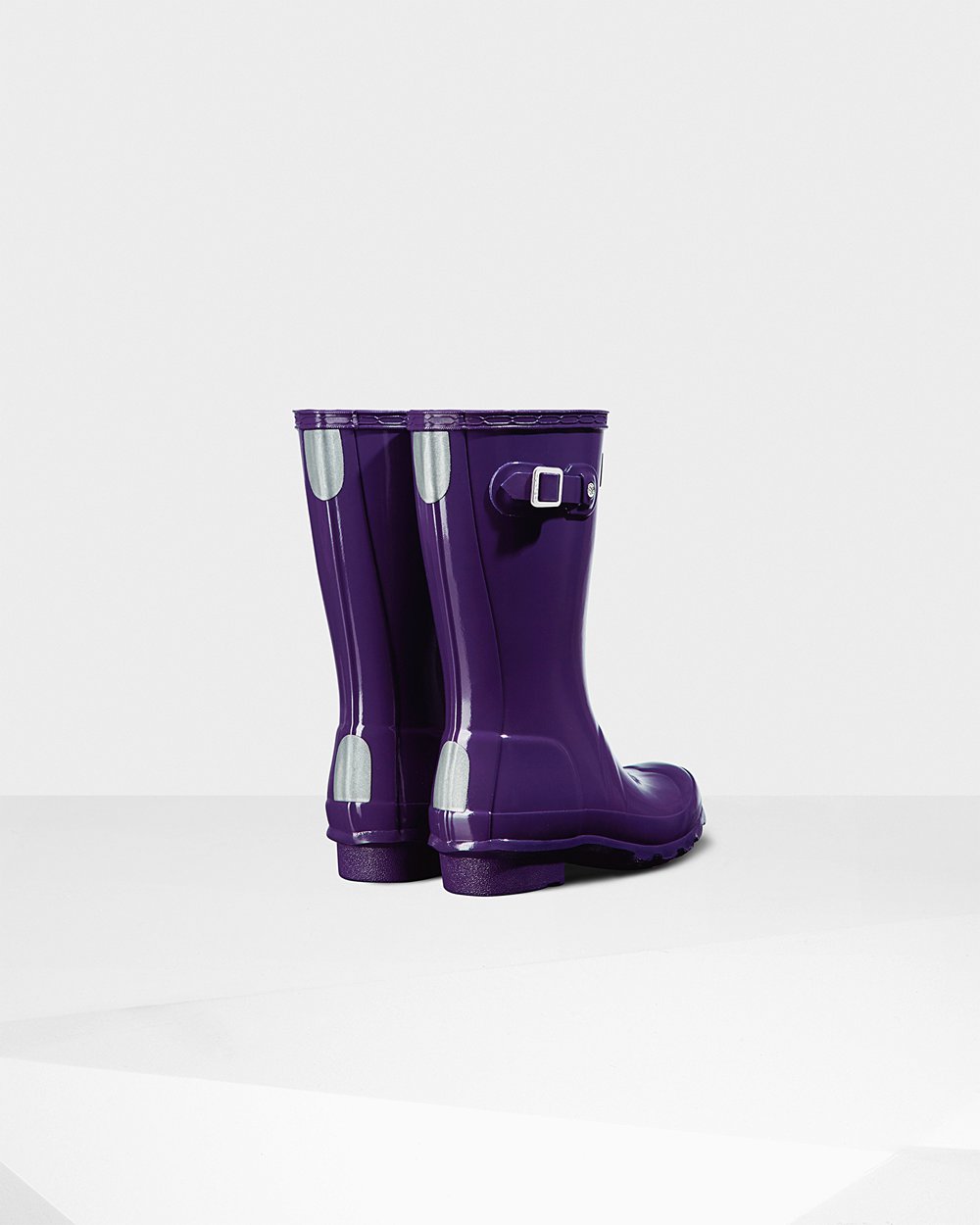 Kids Hunter Original Big Gloss | Rain Boots Blue Purple | NZ-18562-MQAG